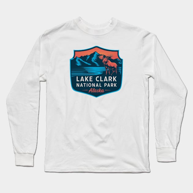 Majestic Lake Clark National Park Long Sleeve T-Shirt by Perspektiva